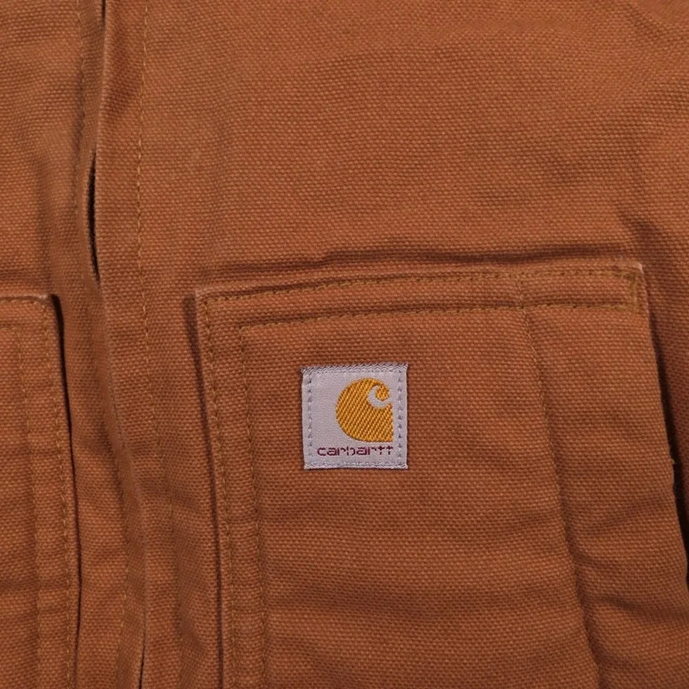 Carhartt Duck Canvas Hooded Jacket Toddler 24 Months Brown Insulated Full Zip